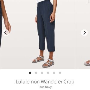 Lululemon Wanderer Crop Size 6 Blue